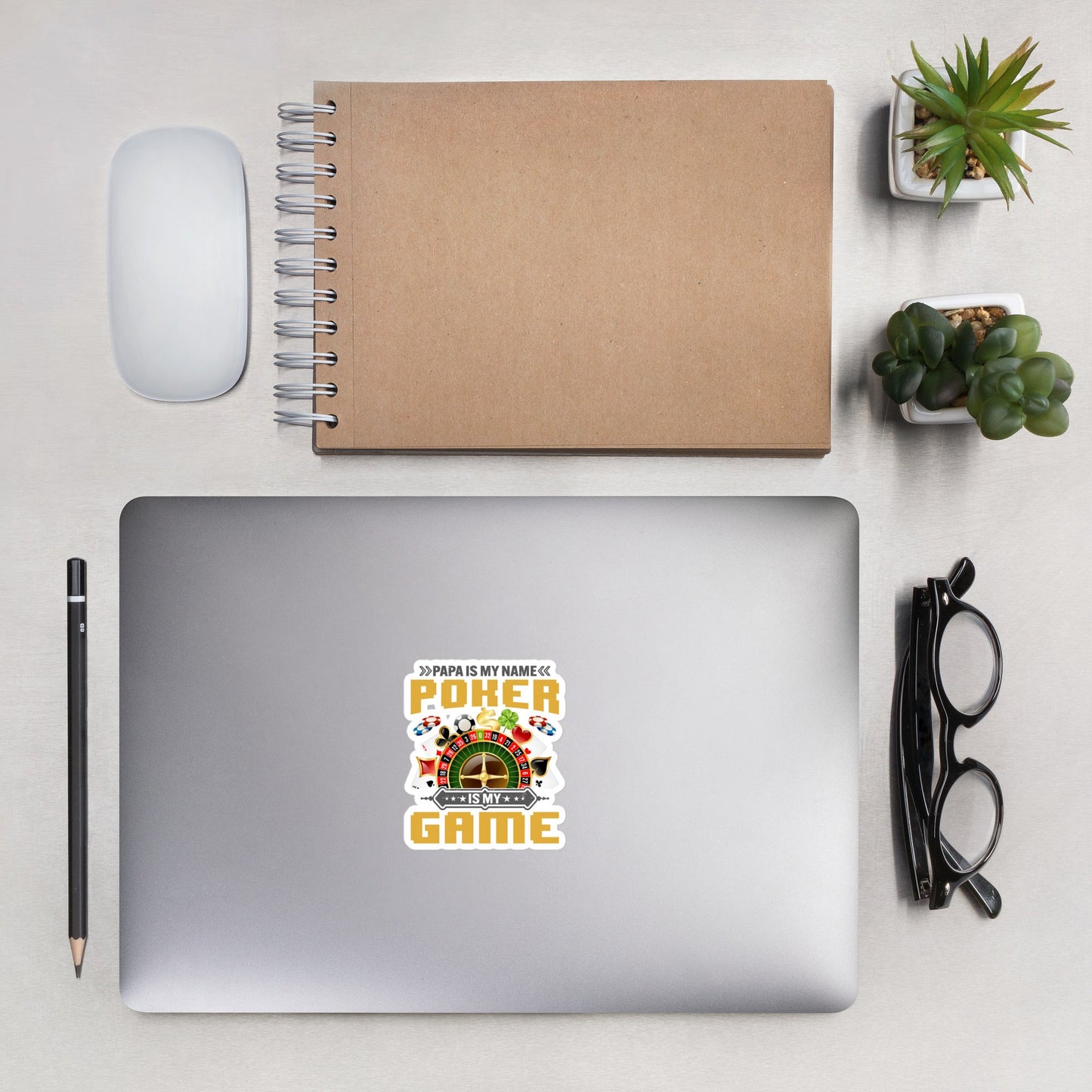 Papa Is my Name; Poker Is my Game - Bubble-free stickers by DarkByteGear