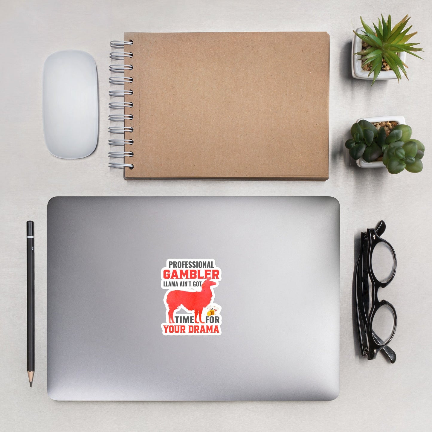 Profession Gambler Llama ain't Got time for your Drama - Bubble-free stickers by DarkByteGear
