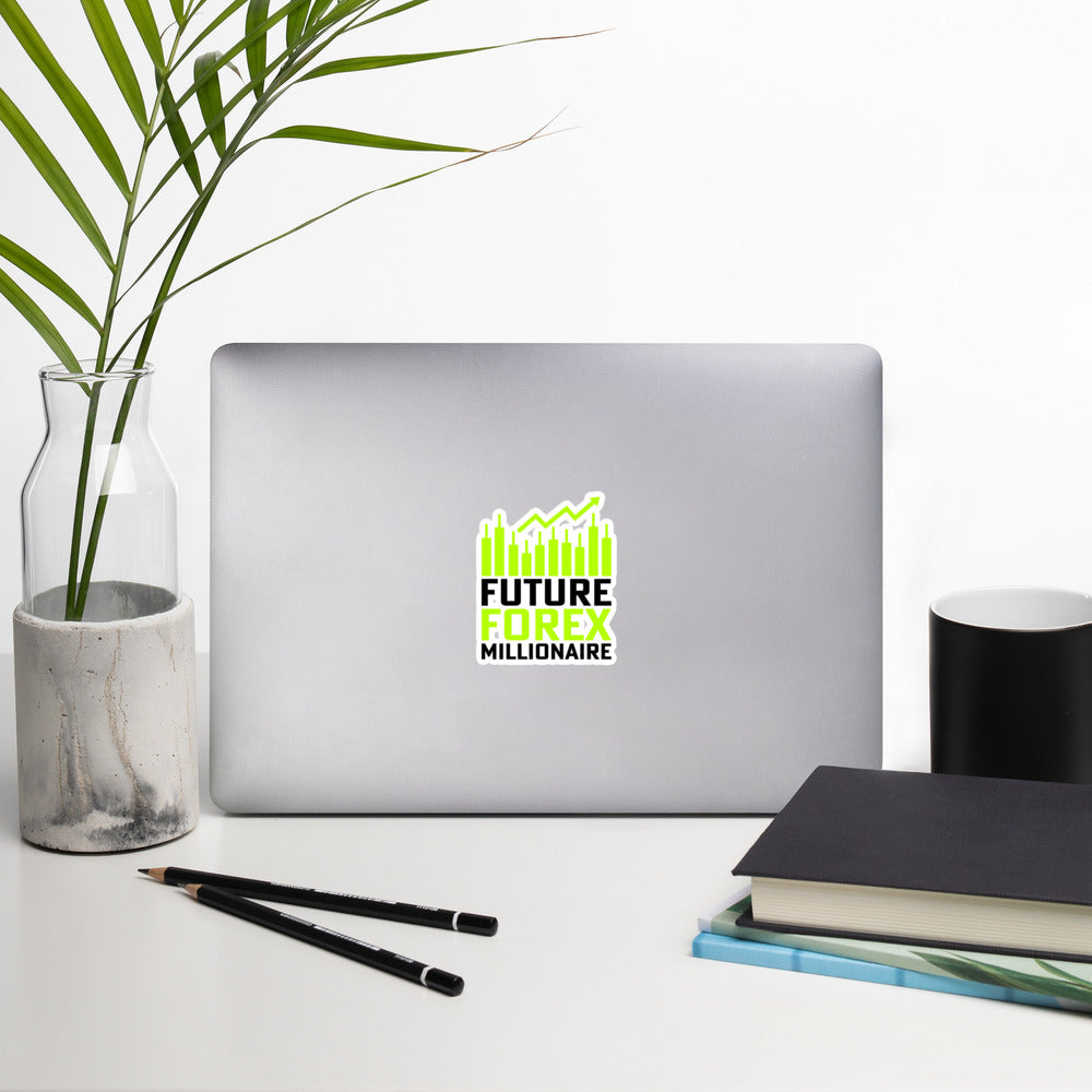 Future Forex Millionaire in Dark Text - Bubble-free stickers by DarkByteGear
