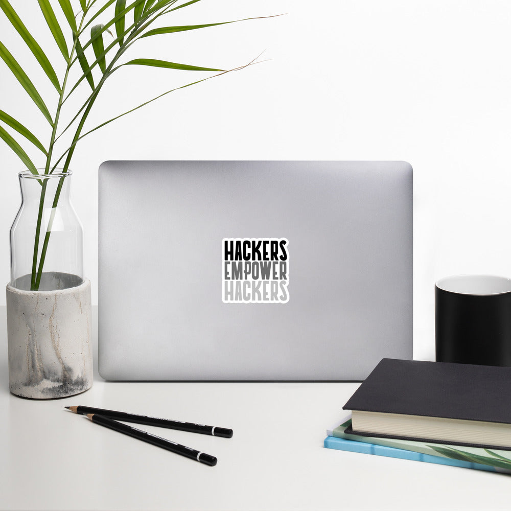 Hackers Empower Hackers - Bubble-free stickers by DarkByteGear