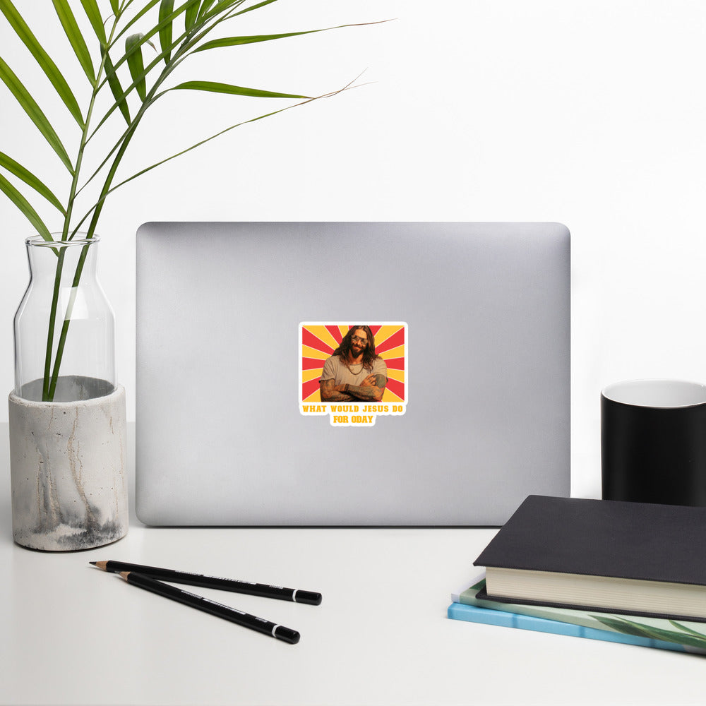 What would Jesus do for 0day v1 - Bubble-free stickers by DarkByteGear