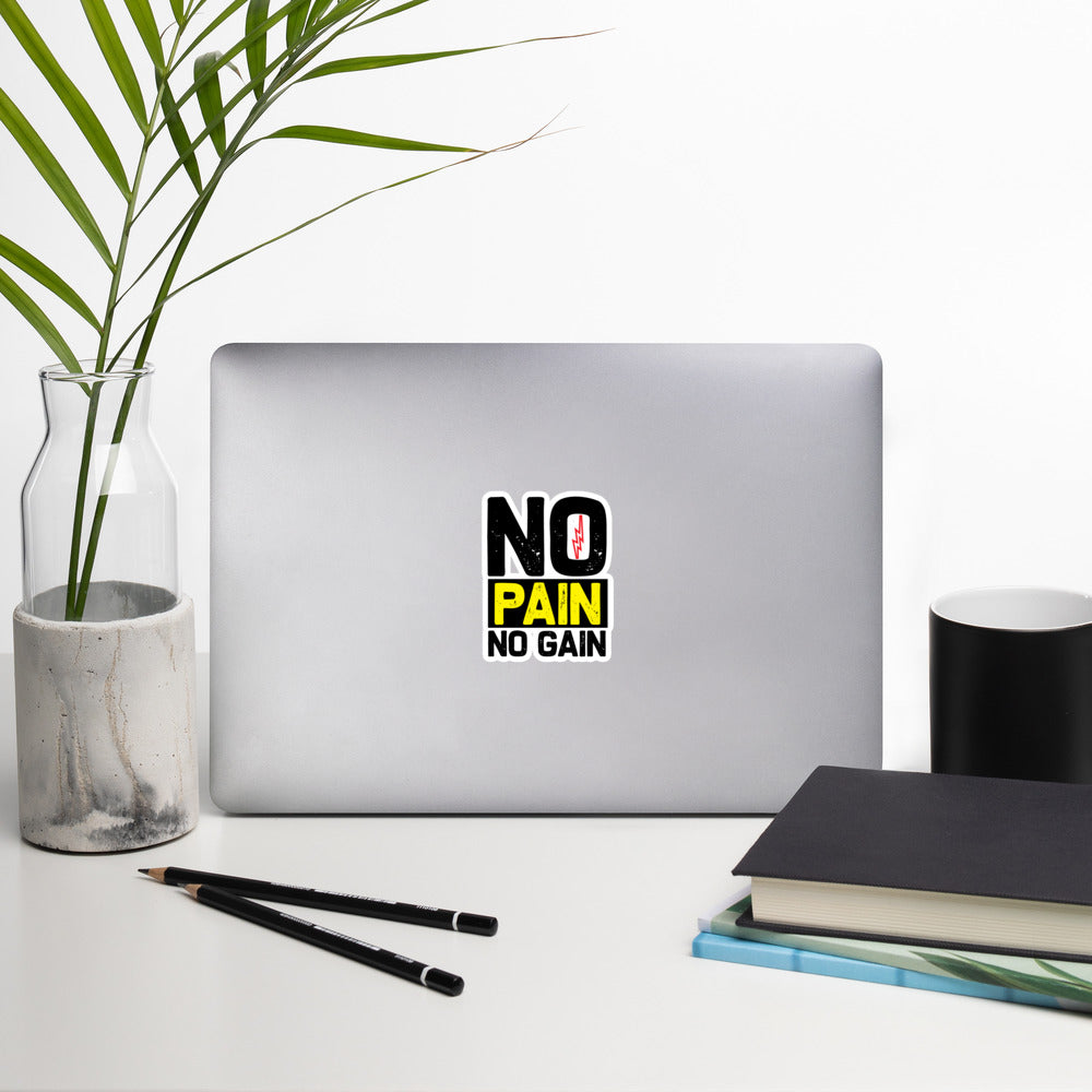 No Pain No Gain - Bubble-free stickers by DarkByteGear