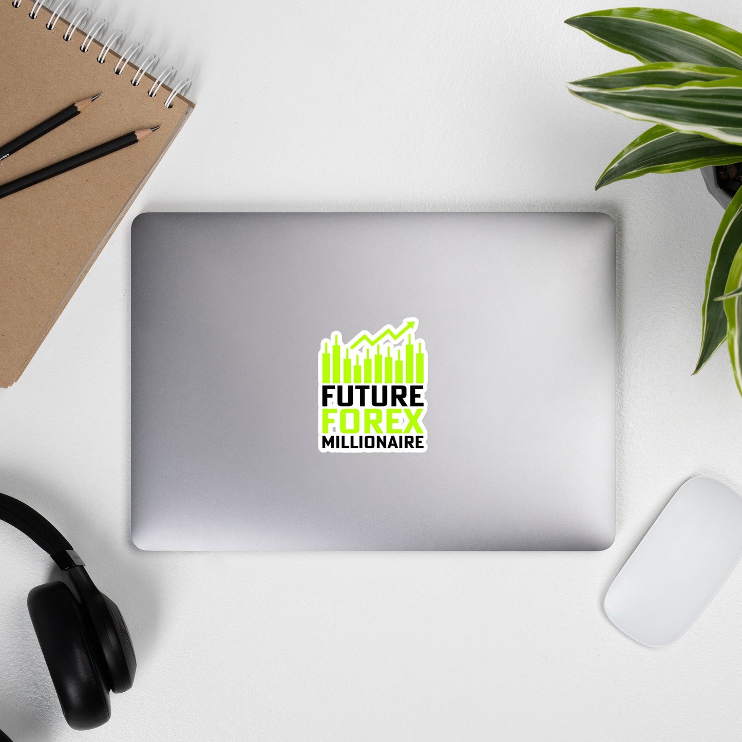 Future Forex Millionaire in Dark Text - Bubble-free stickers by DarkByteGear