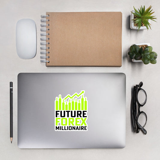 Future Forex Millionaire in Dark Text - Bubble-free stickers by DarkByteGear