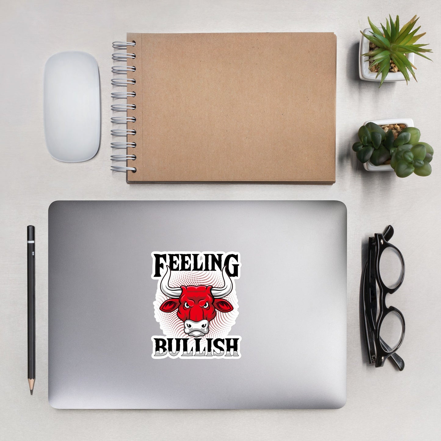 Feeling Bullish in Dark Text - Bubble-free stickers by DarkByteGear