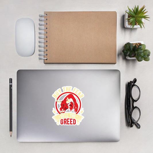 Buy the Fear; Sell the Greed - Bubble-free stickers by DarkByteGear