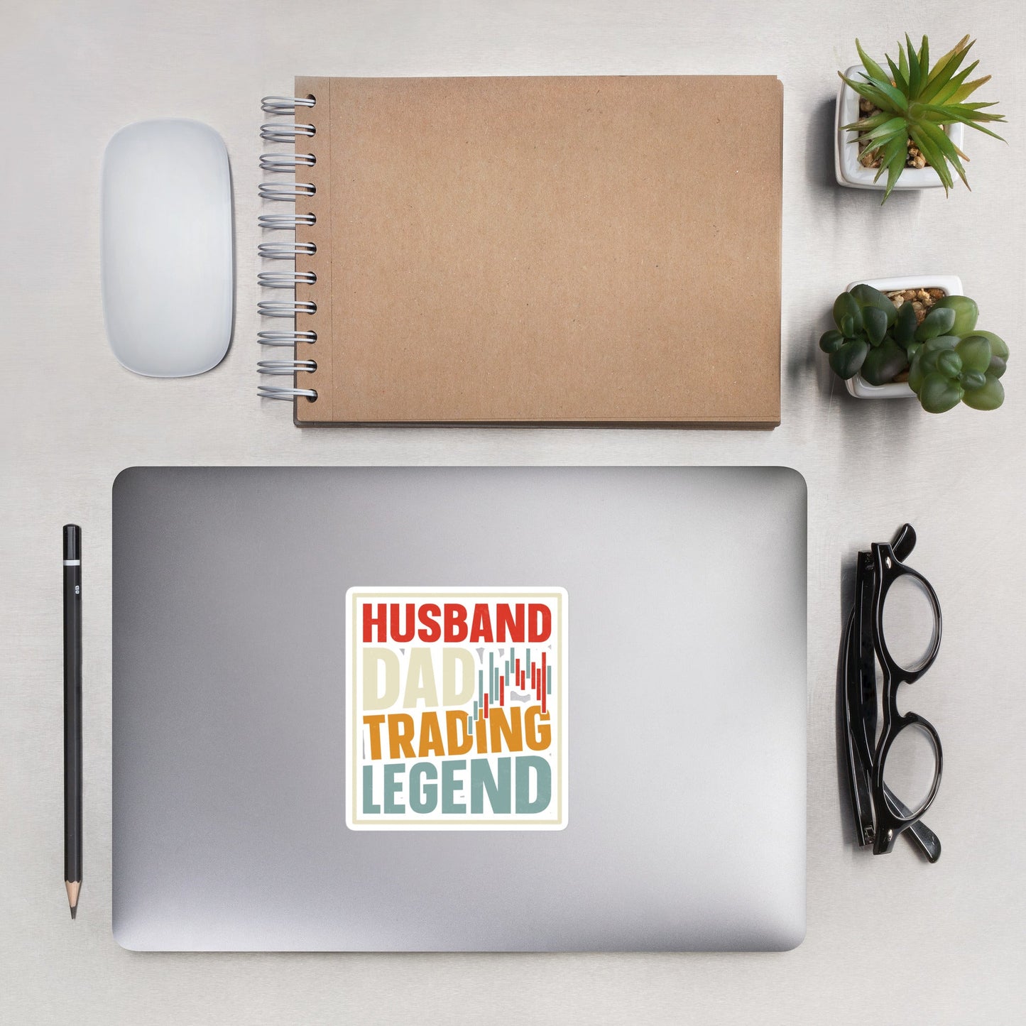 Husband, Dad, Trading Legend - Bubble-free stickers by DarkByteGear