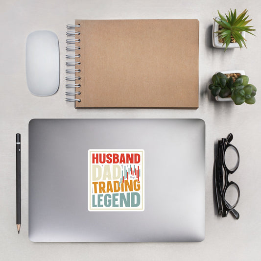 Husband, Dad, Trading Legend - Bubble-free stickers by DarkByteGear