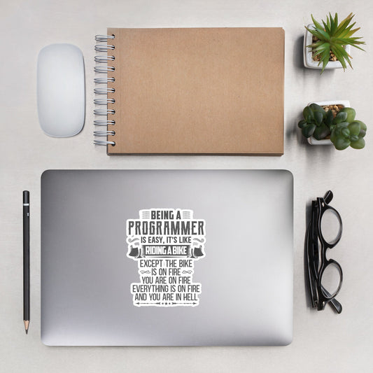 Being a Programmer is easy - Bubble-free stickers by DarkByteGear