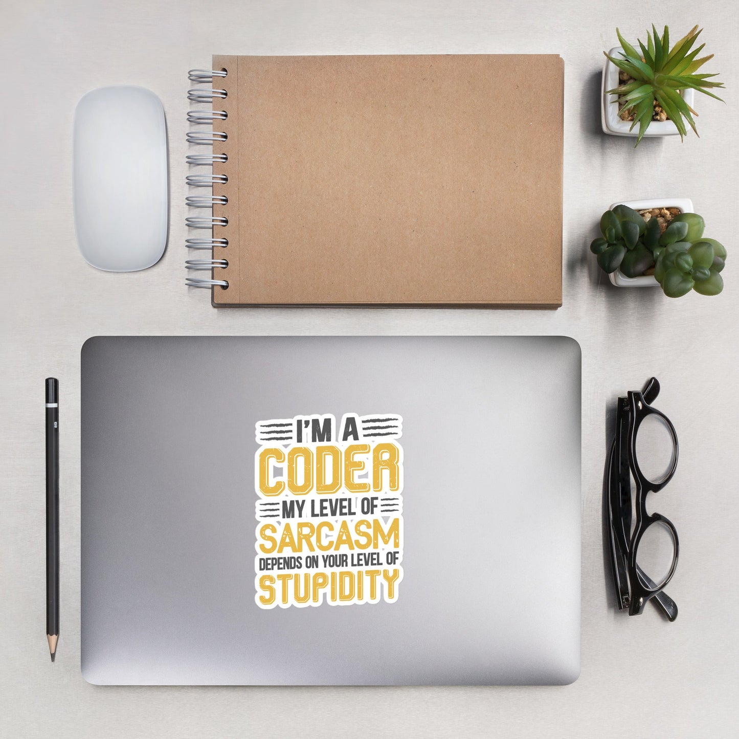 I am a Coder; my level of Sarcasm Depends on your level of Stupidity - Bubble-free stickers by DarkByteGear