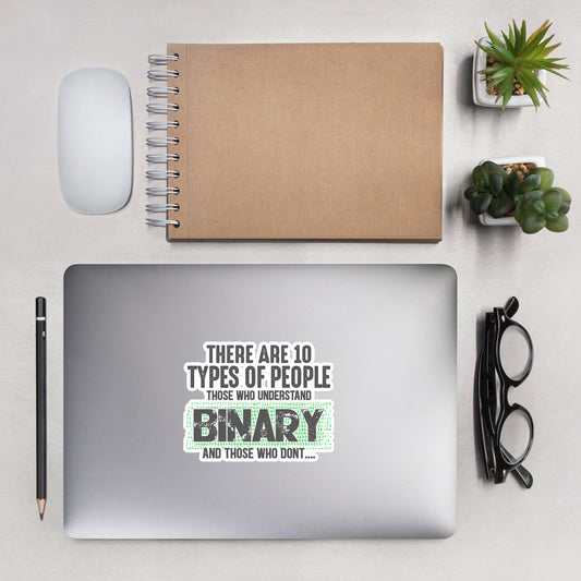 There are 10 types of people - Bubble-free stickers by DarkByteGear