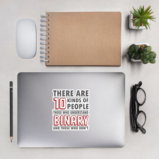 There are 10 kinds of People - Bubble-free stickers by DarkByteGear
