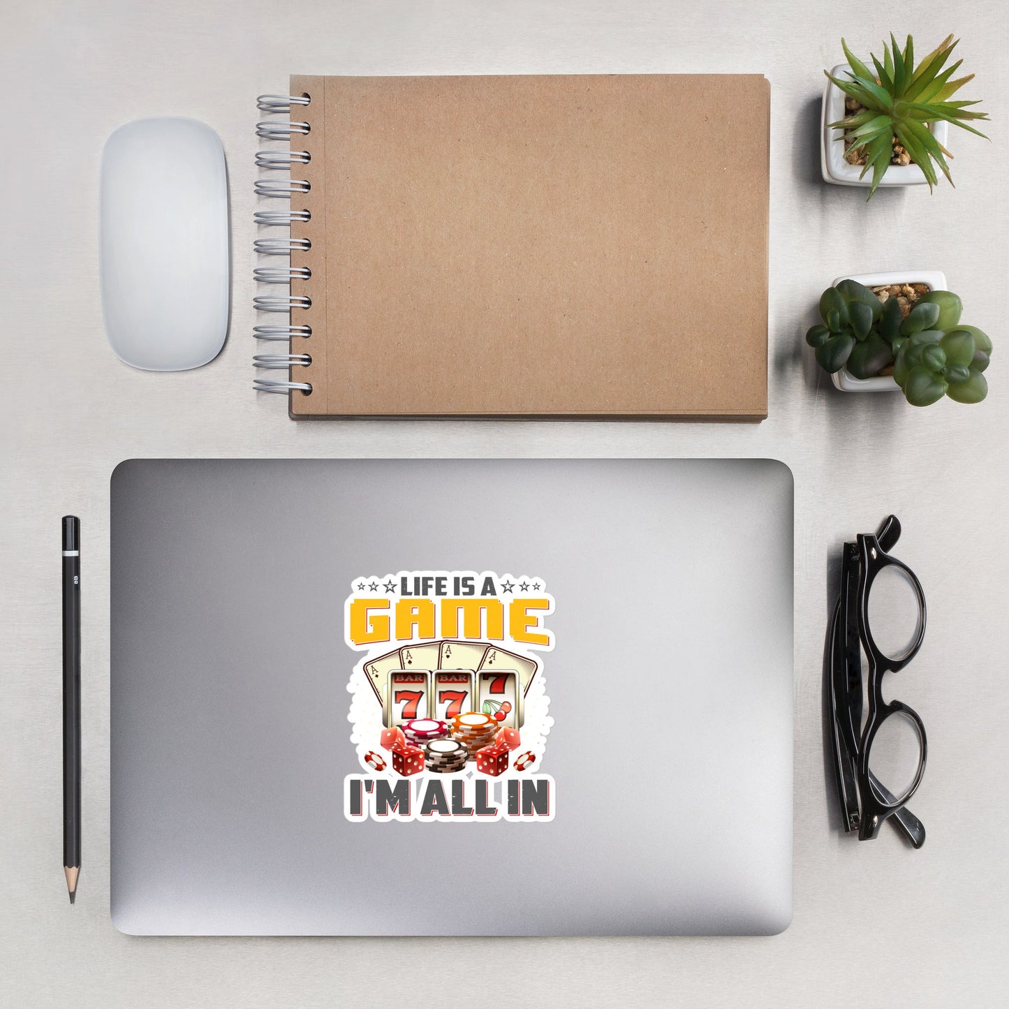 Life is a Game: I'm all in - Bubble-free stickers by DarkByteGear