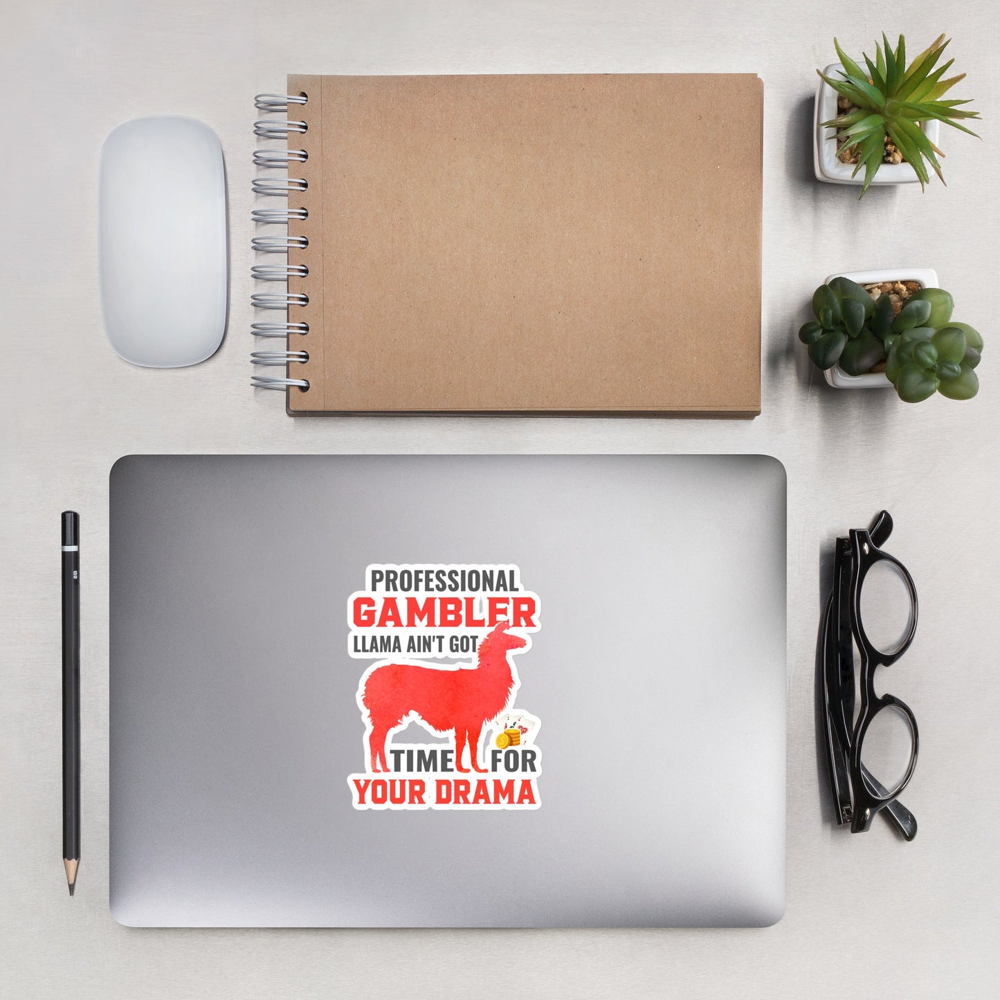 Profession Gambler Llama ain't Got time for your Drama - Bubble-free stickers by DarkByteGear