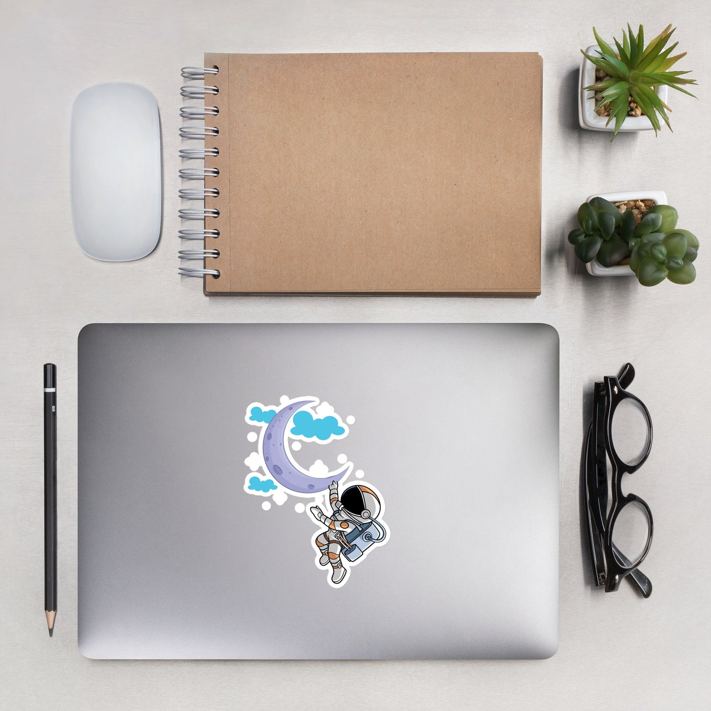 Full Moon Astronaut - Bubble-free stickers by DarkByteGear