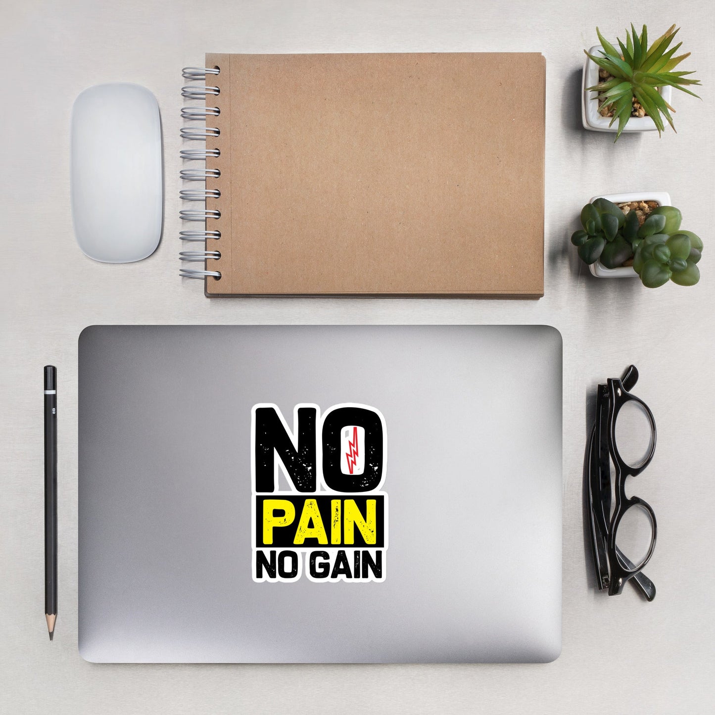 No Pain No Gain - Bubble-free stickers by DarkByteGear