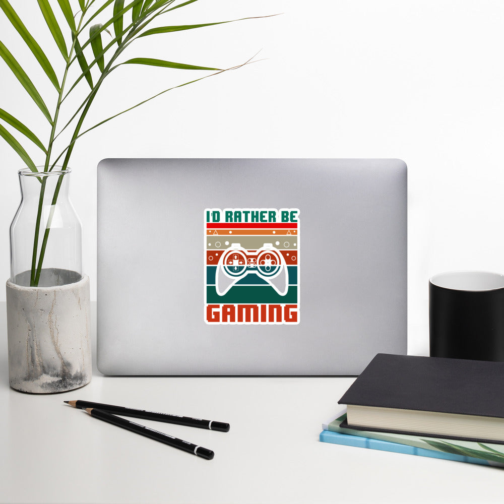 I'd rather be Gaming - Bubble-free stickers by DarkByteGear