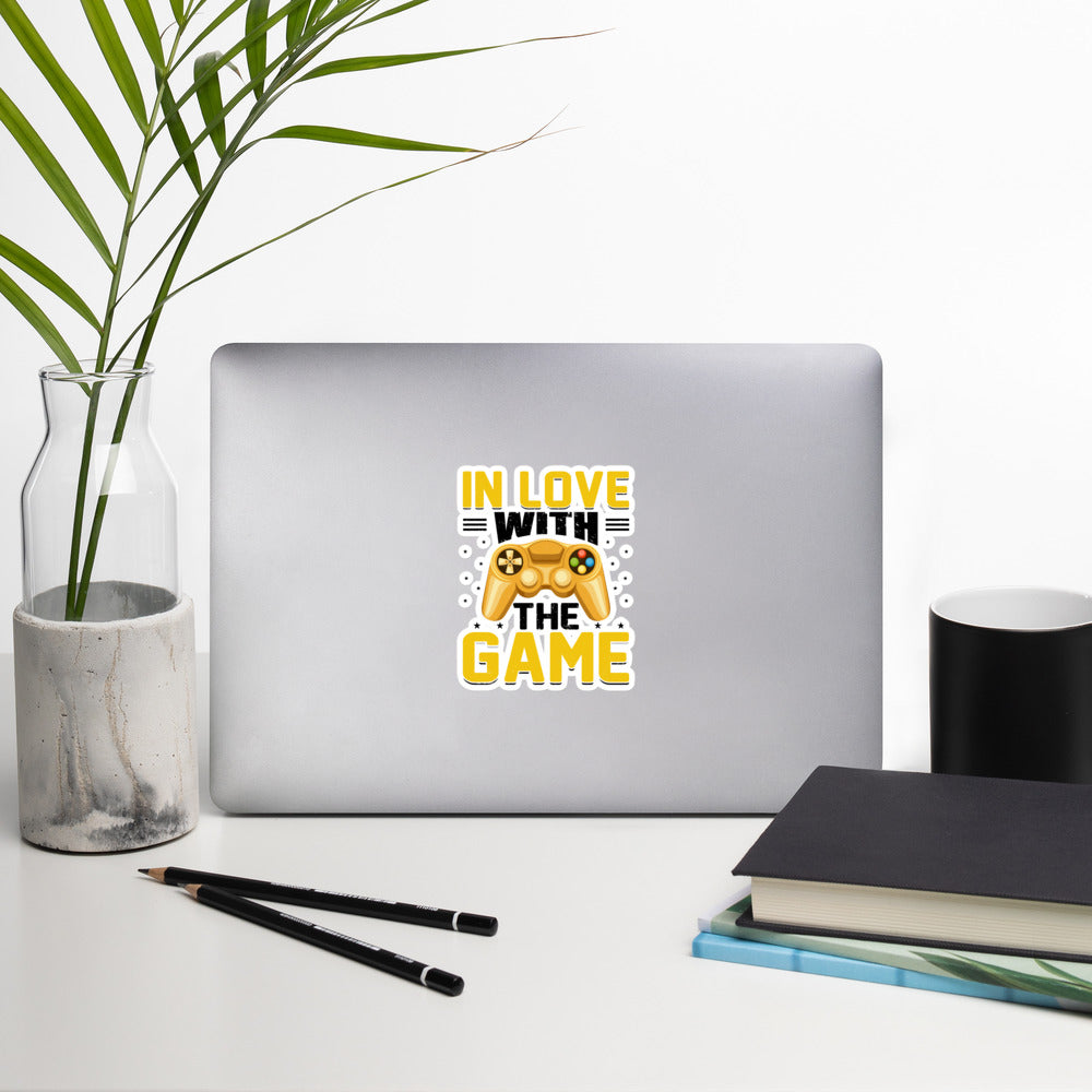 In Love With The Game in Dark Text - Bubble-free stickers by DarkByteGear