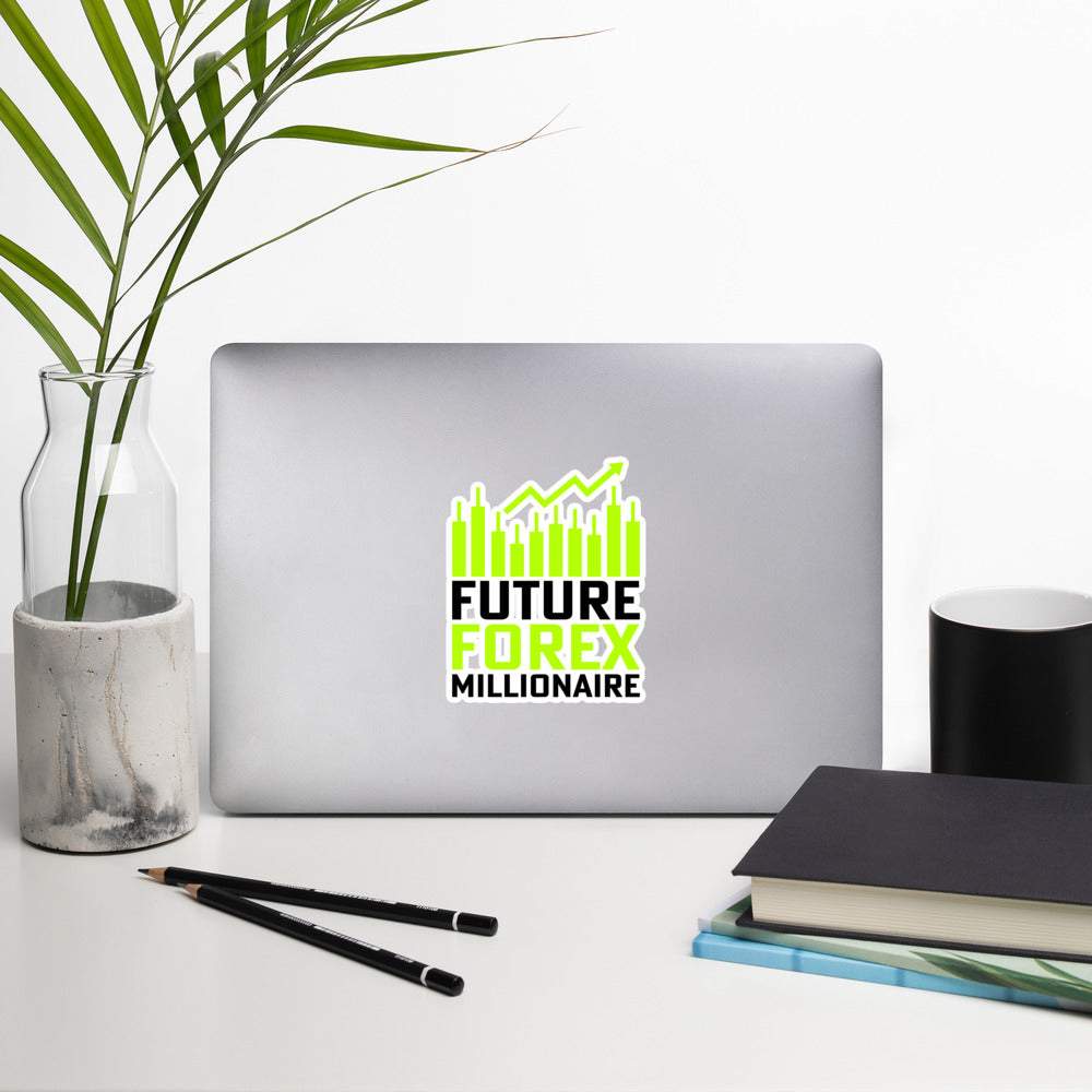 Future Forex Millionaire in Dark Text - Bubble-free stickers by DarkByteGear