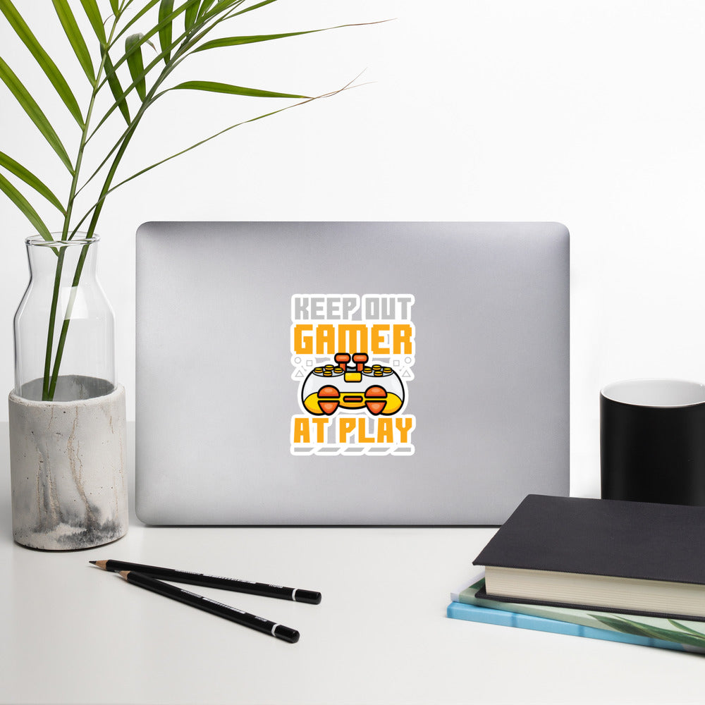 Keep Out Gamer At Play Rima 7 - Bubble-free stickers by DarkByteGear