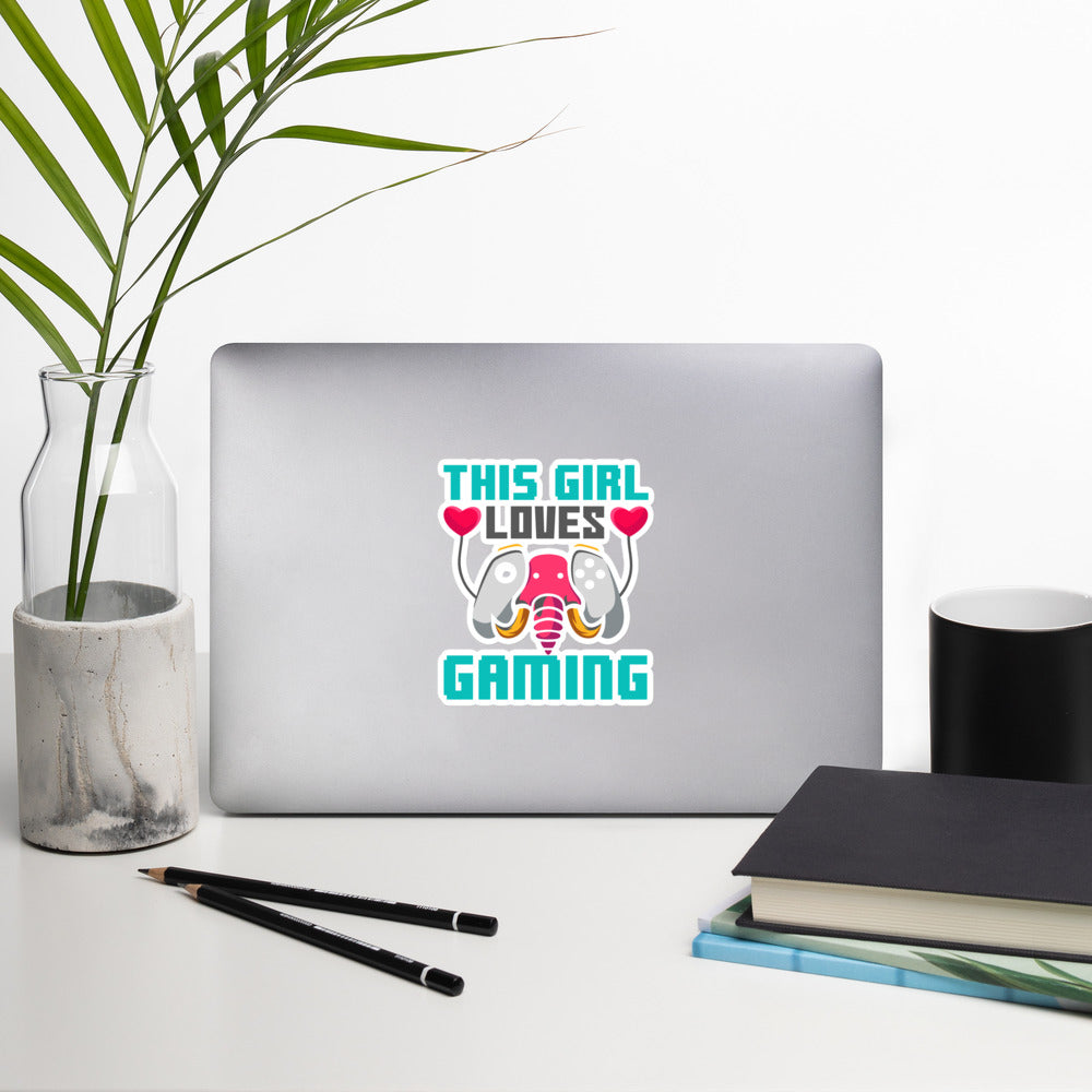 This girl Loves video games ( RiMa ) - Bubble-free stickers by DarkByteGear