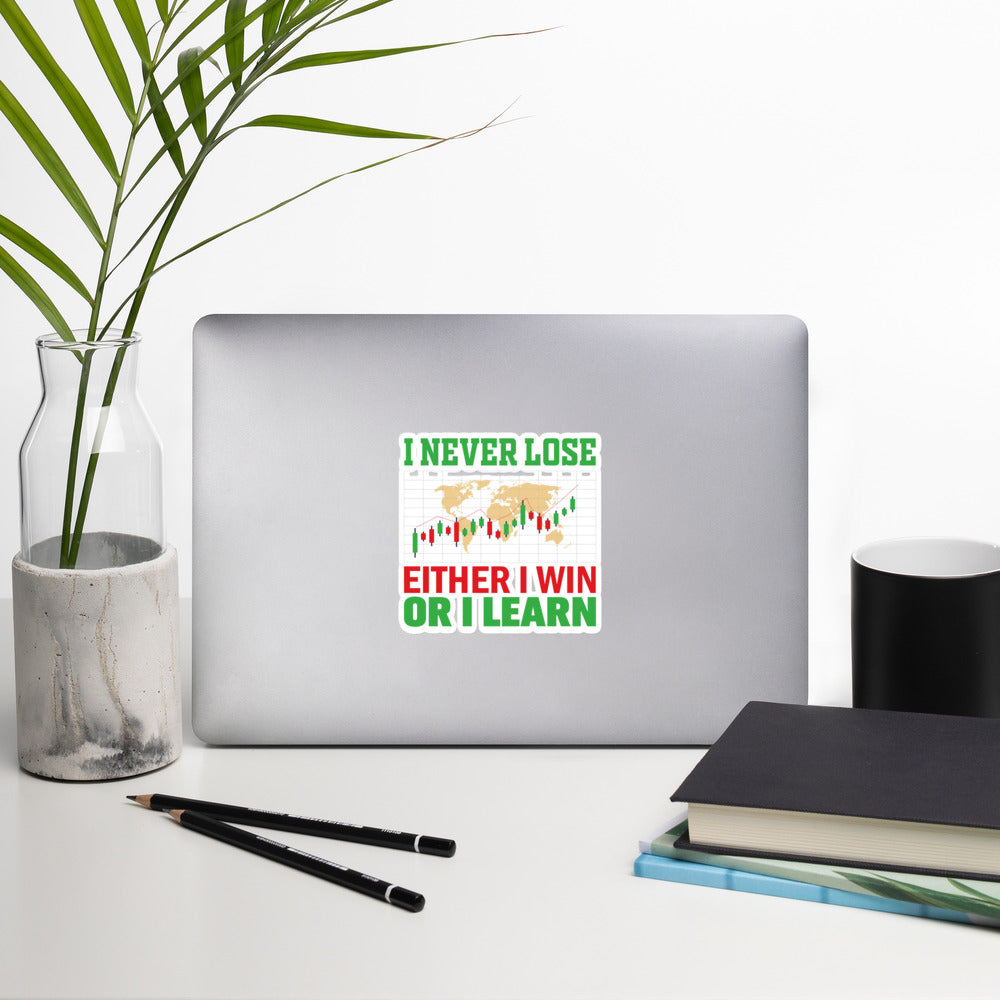 I never Lose: Either I win or I learn V2 - Bubble-free stickers by DarkByteGear