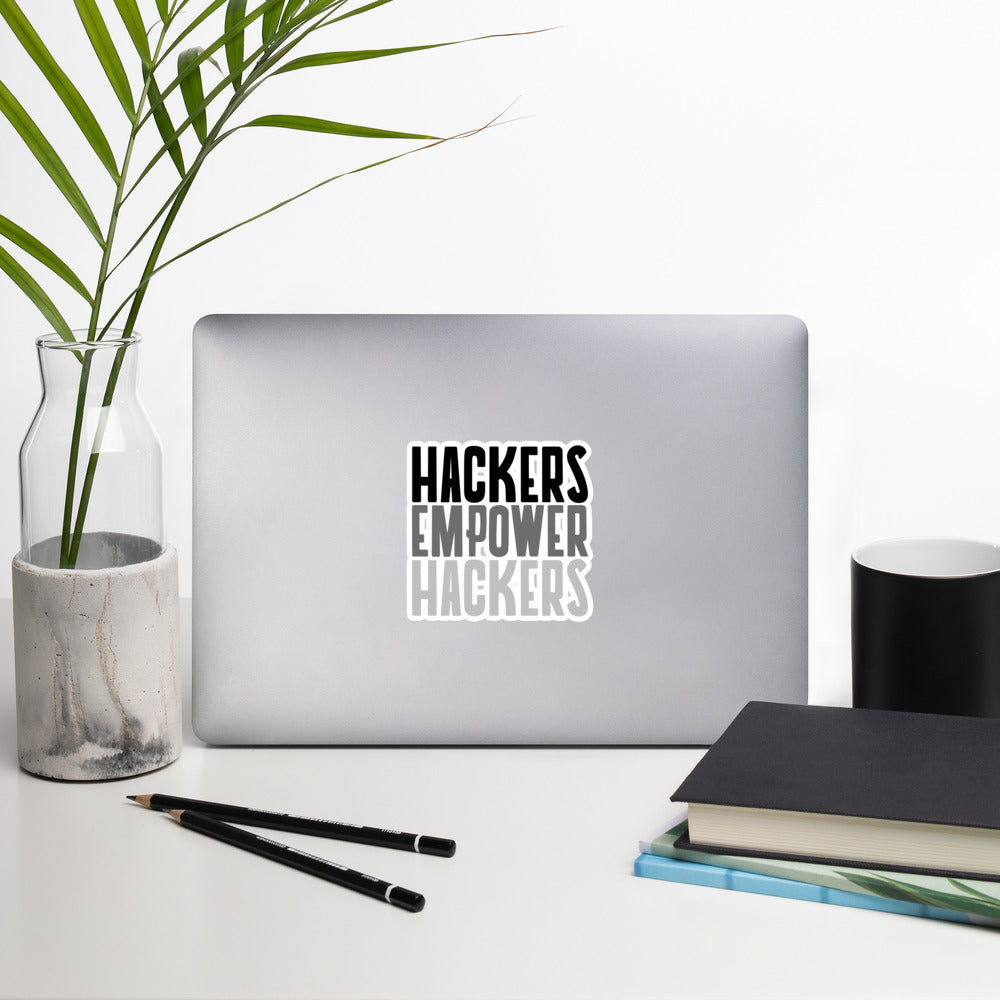 Hackers Empower Hackers - Bubble-free stickers by DarkByteGear