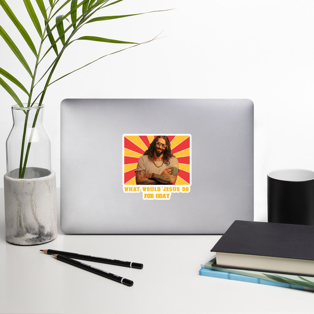 What would Jesus do for 0day v1 - Bubble-free stickers by DarkByteGear