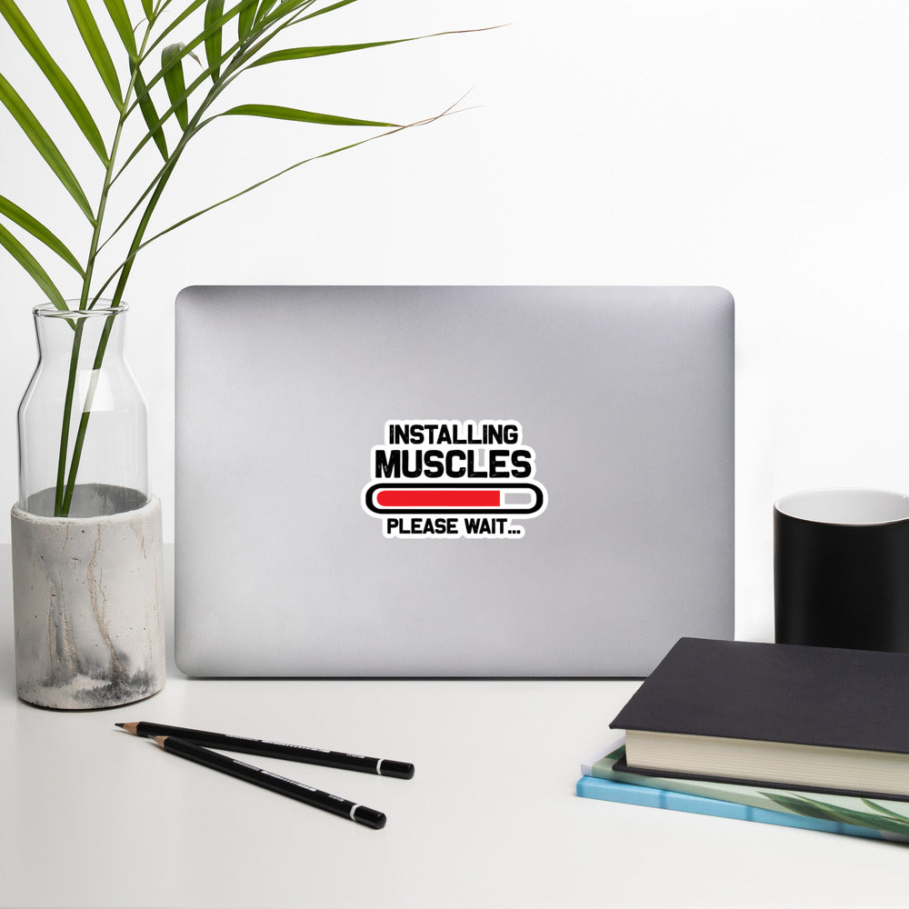 Installing Muscles Please Wait.... - Bubble-free stickers by DarkByteGear