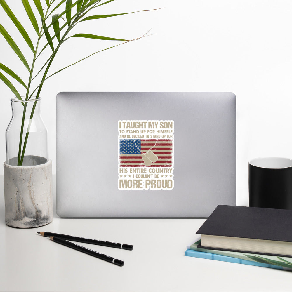 I Taught my son to Stand up for himself - Bubble-free stickers by DarkByteGear