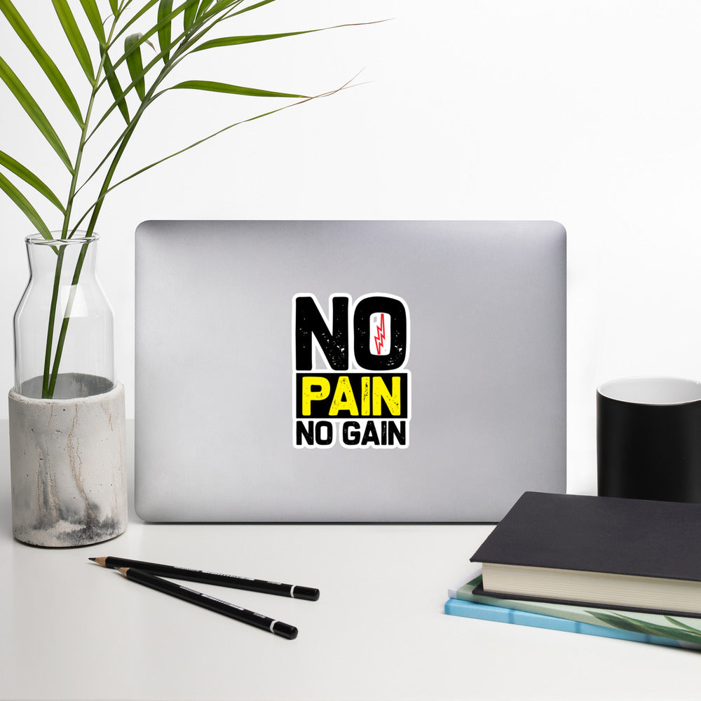 No Pain No Gain - Bubble-free stickers by DarkByteGear