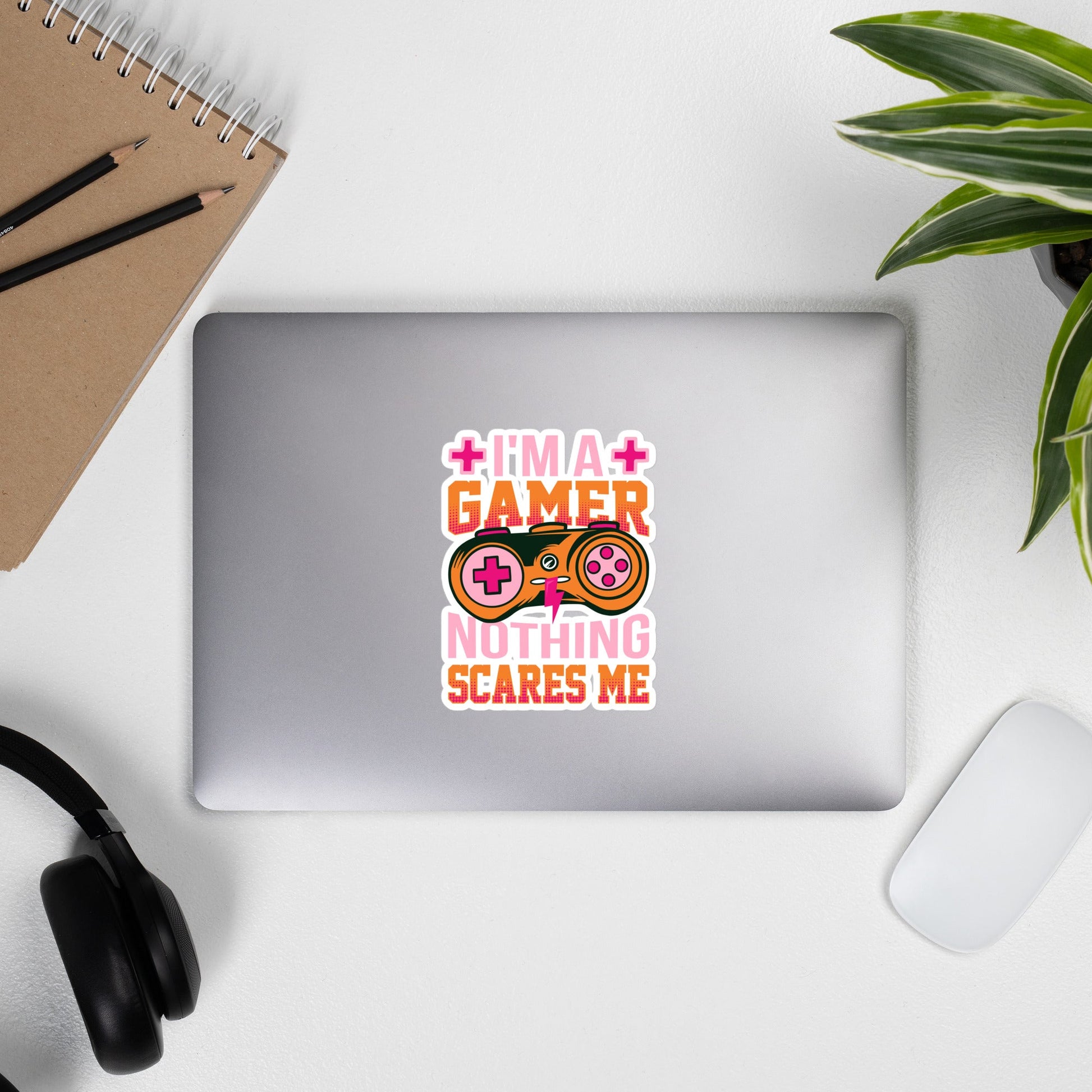 I am a Gamer; Nothing Scares me - Bubble-free stickers by DarkByteGear