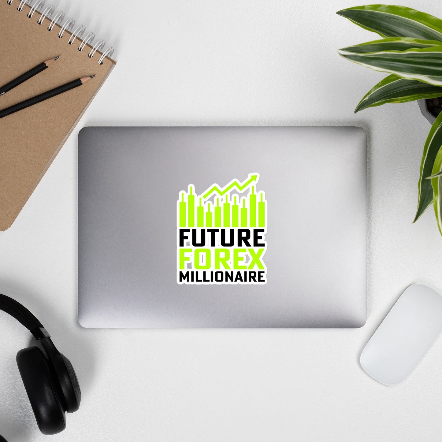 Future Forex Millionaire in Dark Text - Bubble-free stickers by DarkByteGear