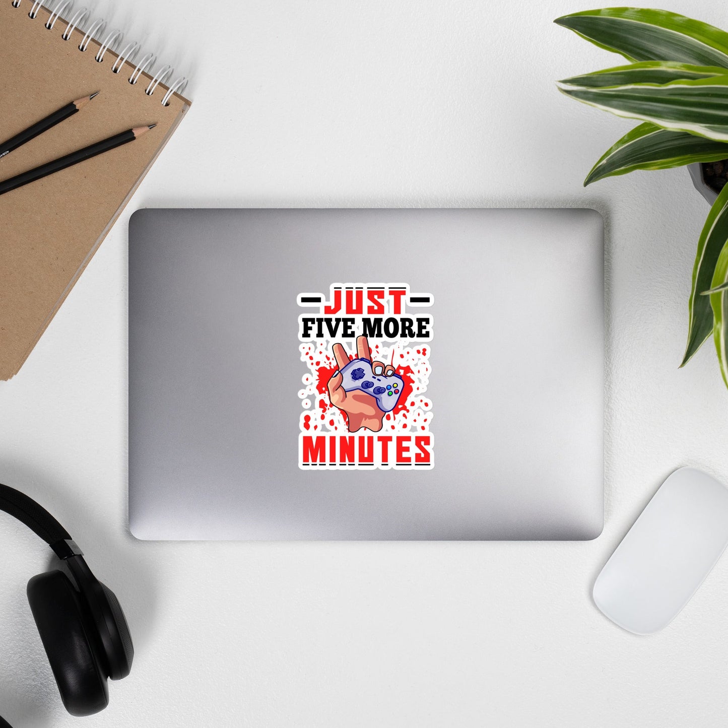 Just 5 more Minutes Rima in Dark Text - Bubble-free stickers by DarkByteGear