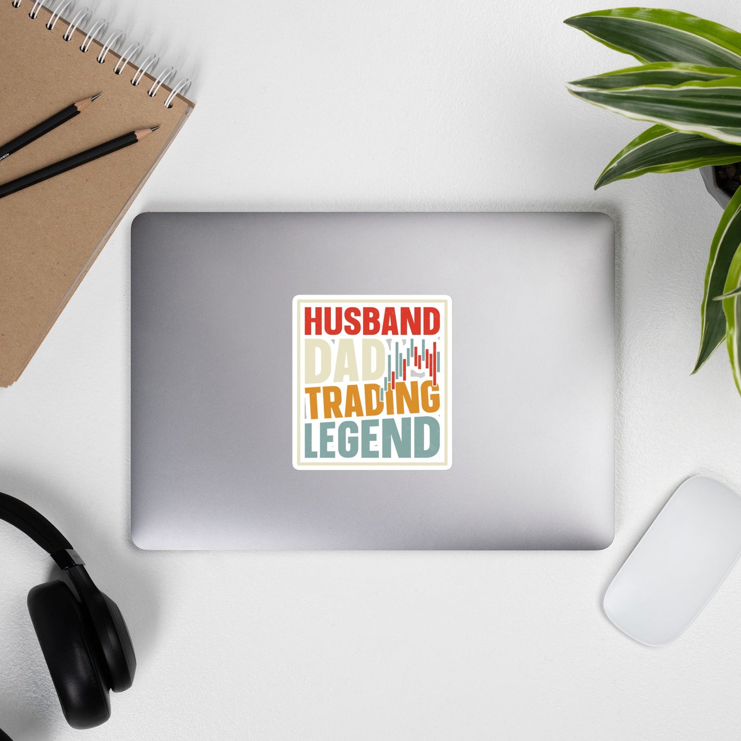 Husband, Dad, Trading Legend - Bubble-free stickers by DarkByteGear