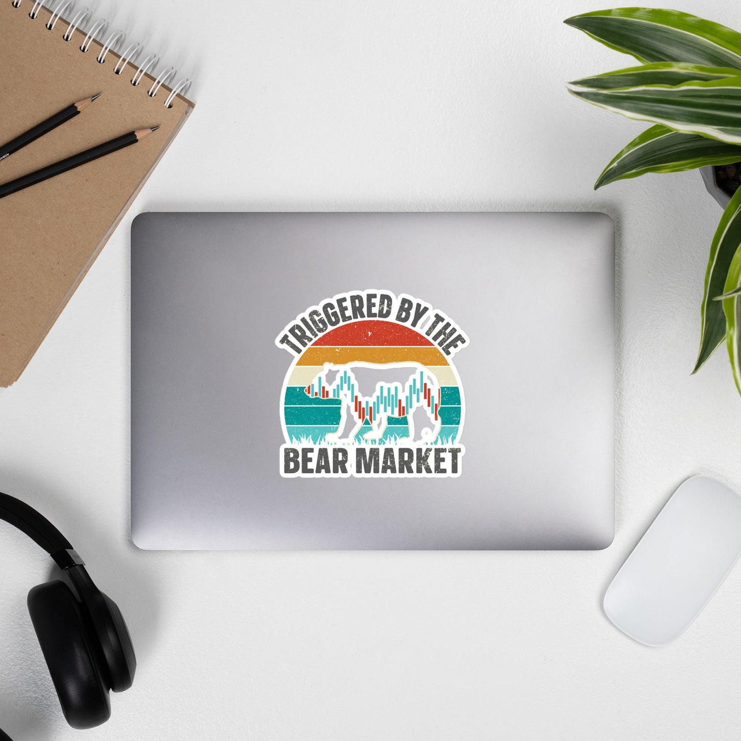 Triggered by the Bear Market - Bubble-free stickers by DarkByteGear