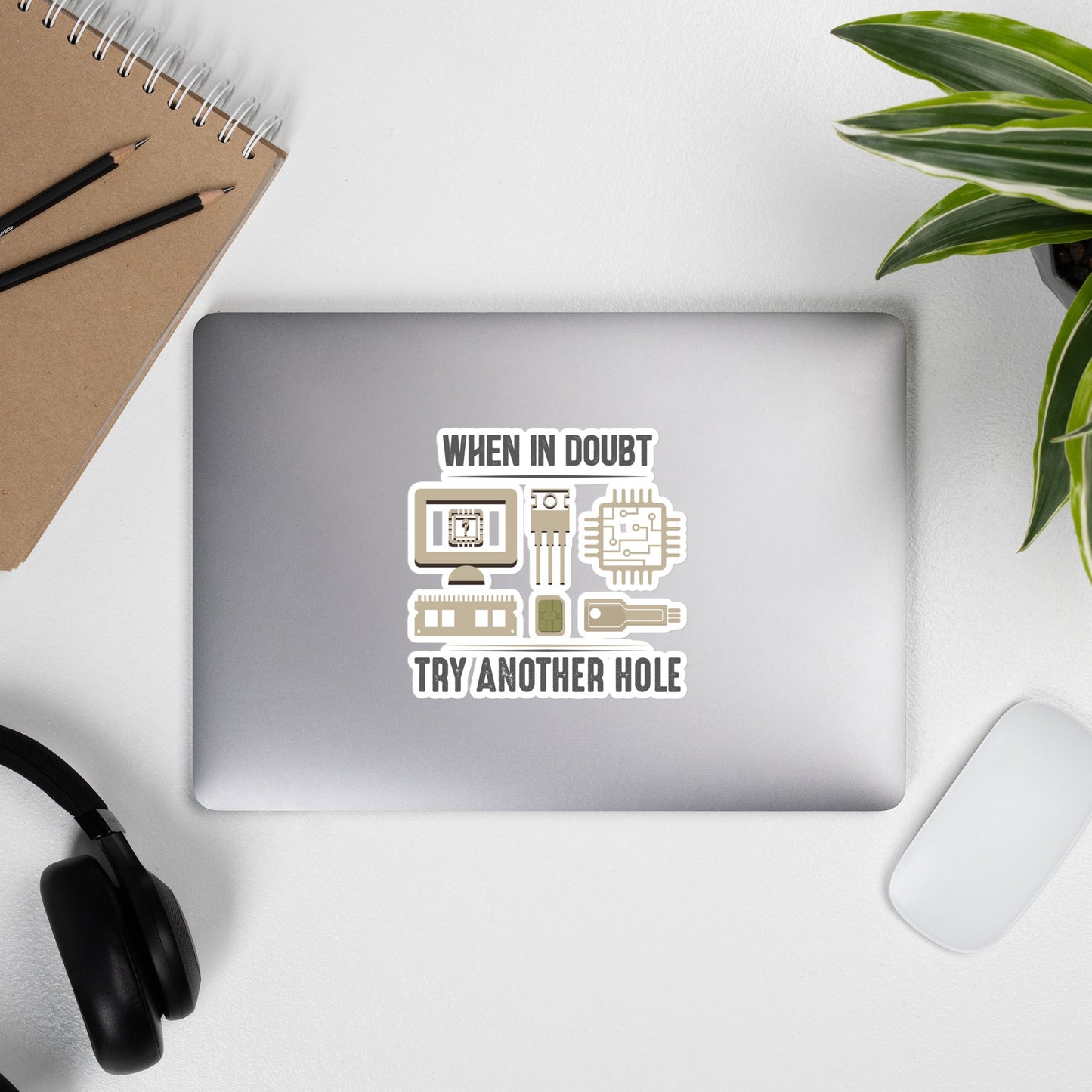 When in doubt, Try another hole V1 - Bubble-free stickers by DarkByteGear