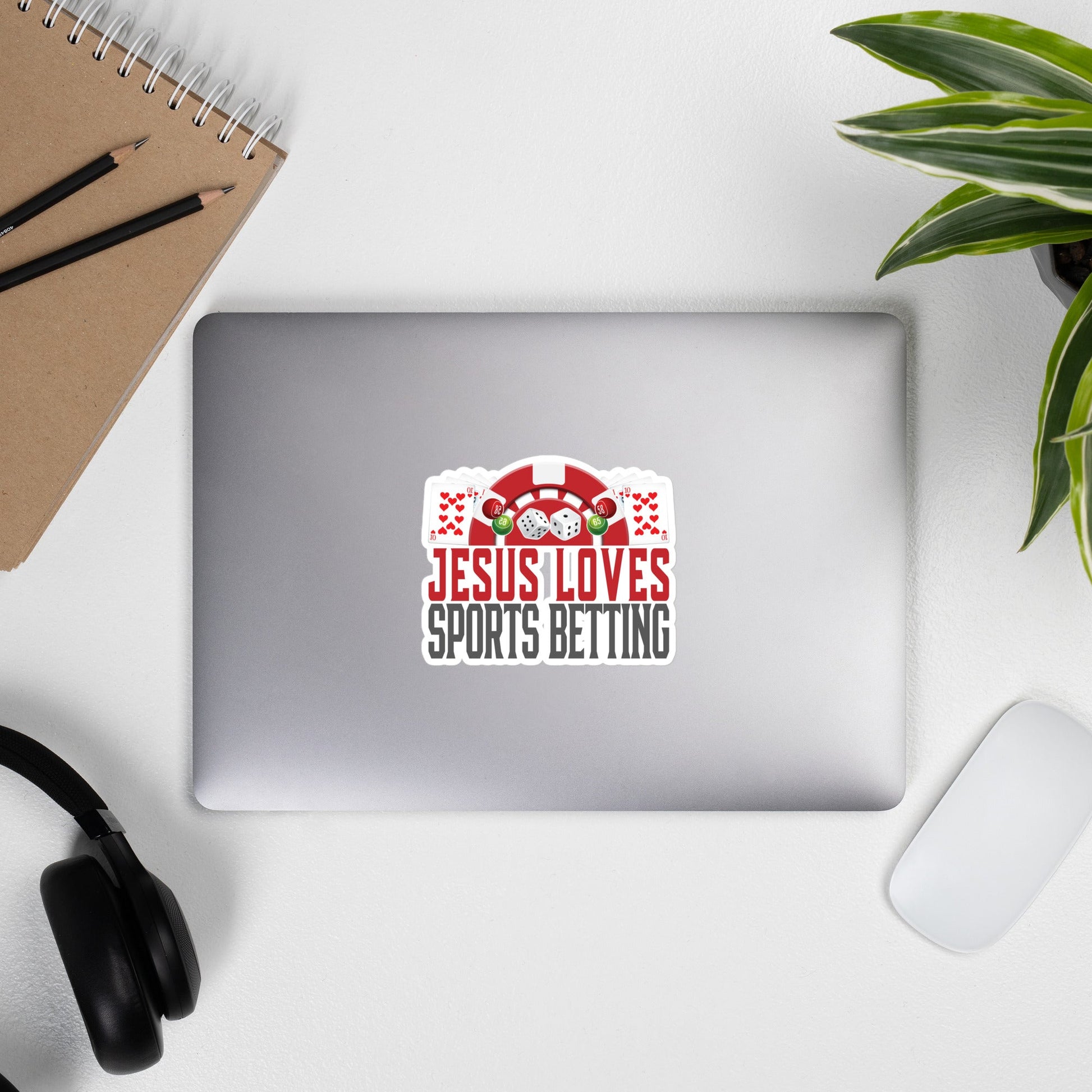 Jesus Loves Sports Betting - Bubble-free stickers by DarkByteGear