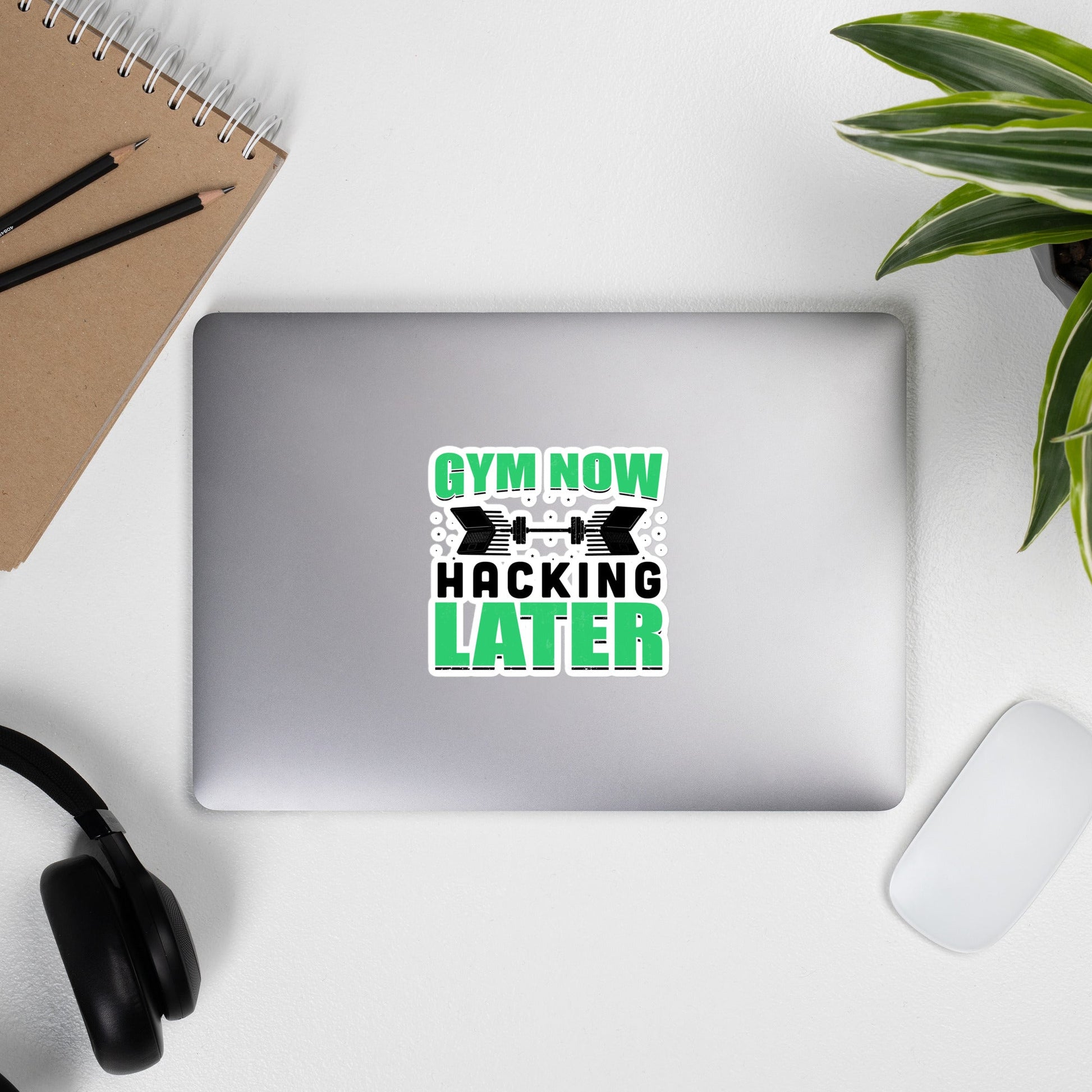 Gym now, hacking later - Bubble-free stickers by DarkByteGear