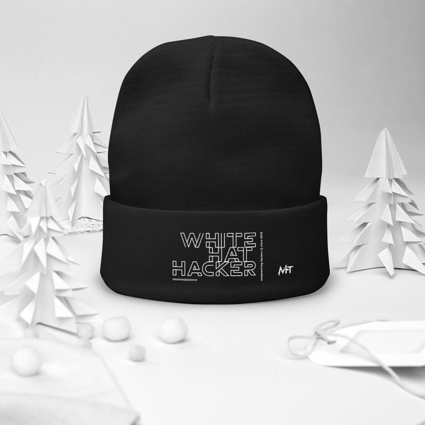 White Hat Hacker - Embroidered Beanie by DarkByteGear