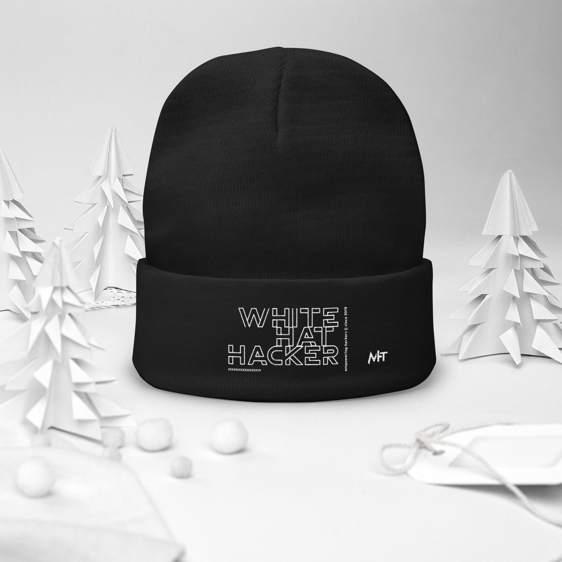 White Hat Hacker - Embroidered Beanie by DarkByteGear