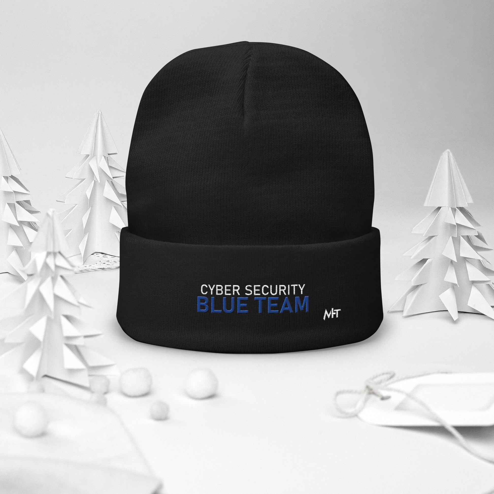 Cyber Security Blue team V4 - Embroidered Beanie by DarkByteGear