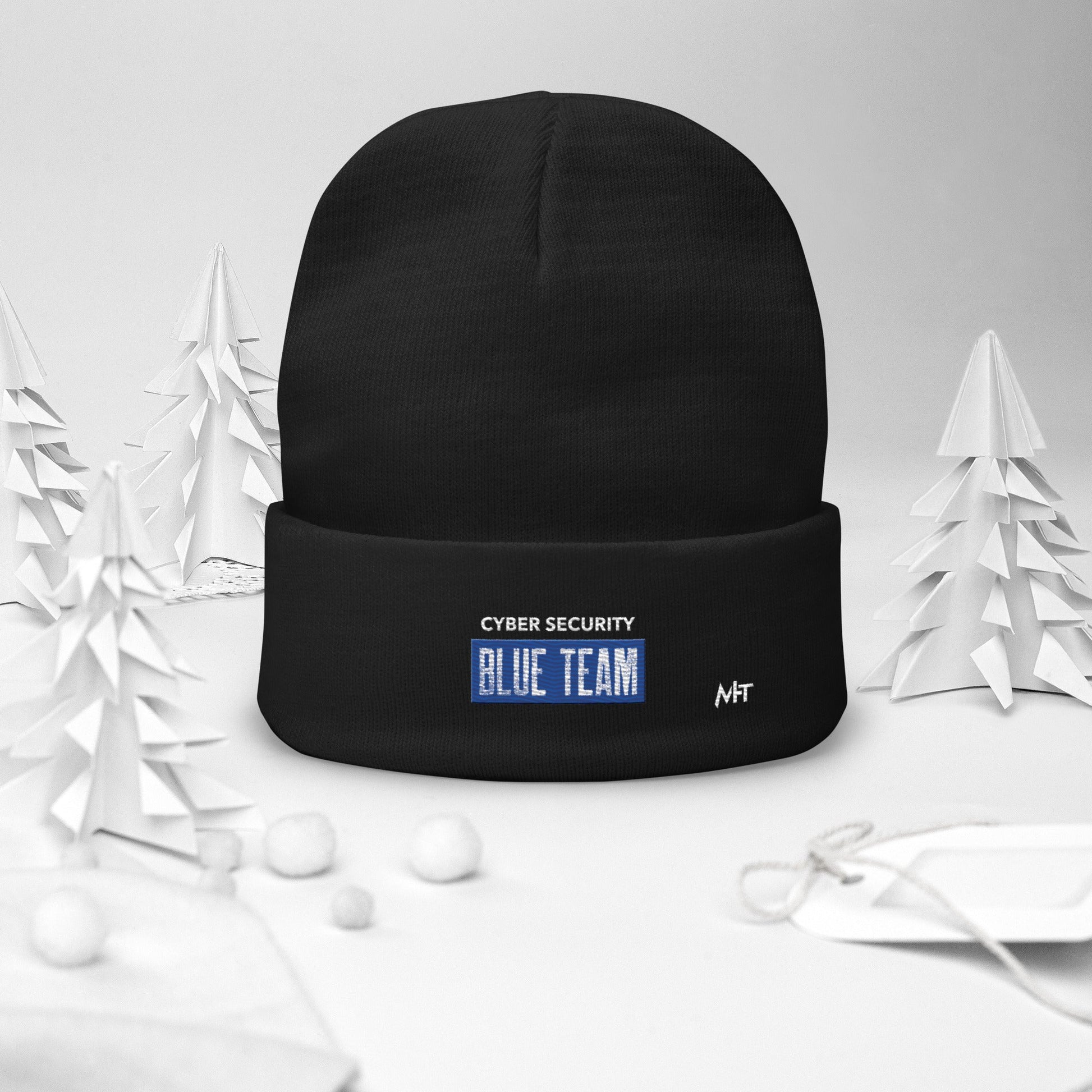 Cyber Security Blue Team V5 - Embroidered Beanie by DarkByteGear