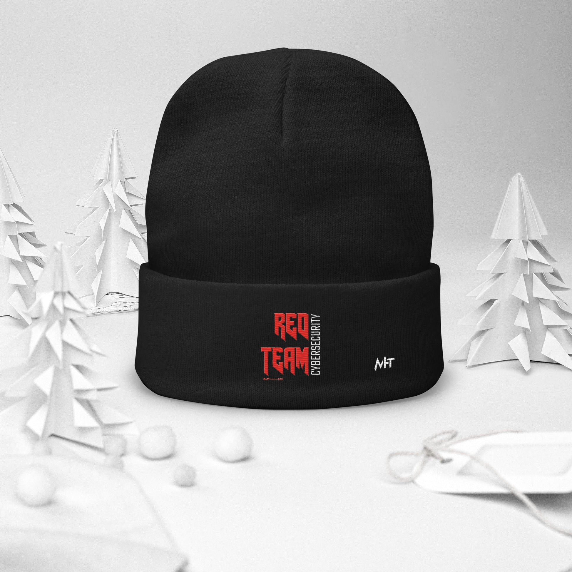 Cyber Security Red Team V9 - Embroidered Beanie by DarkByteGear