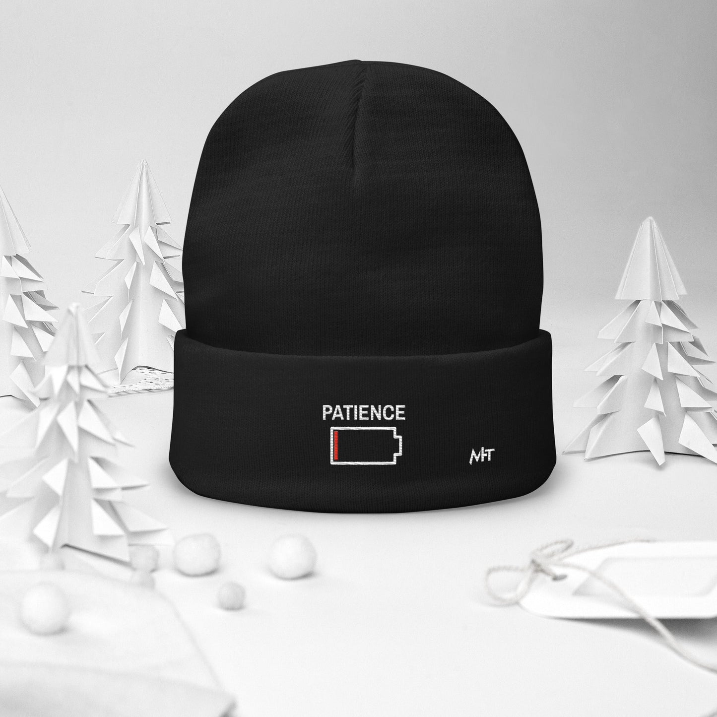 Patience - Embroidered Beanie by DarkByteGear