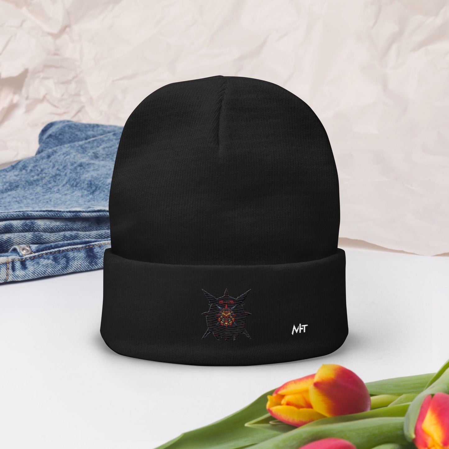 Cyberware Ronin Mecha - Embroidered Beanie by DarkByteGear