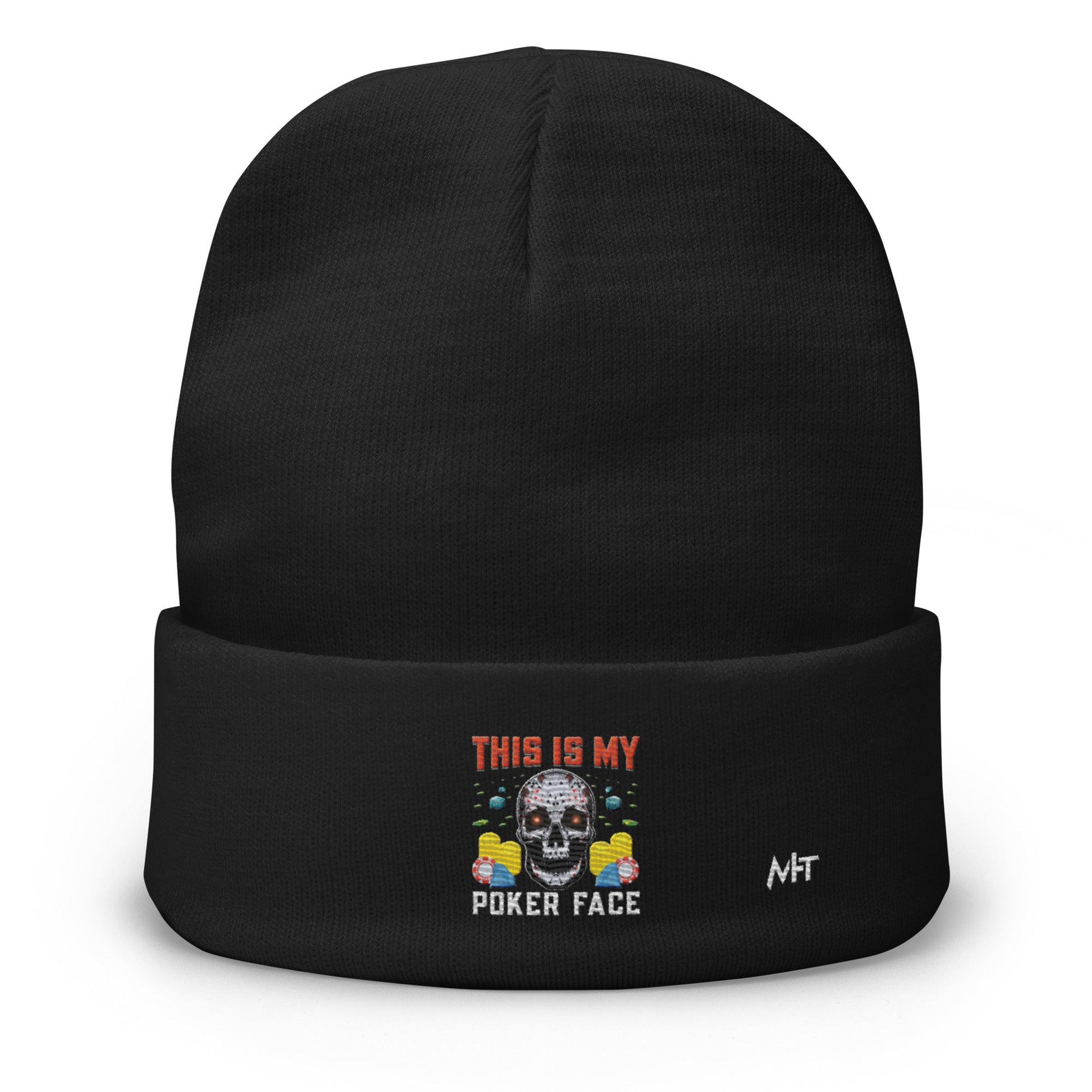 This is My Poker Face - Embroidered Beanie by DarkByteGear