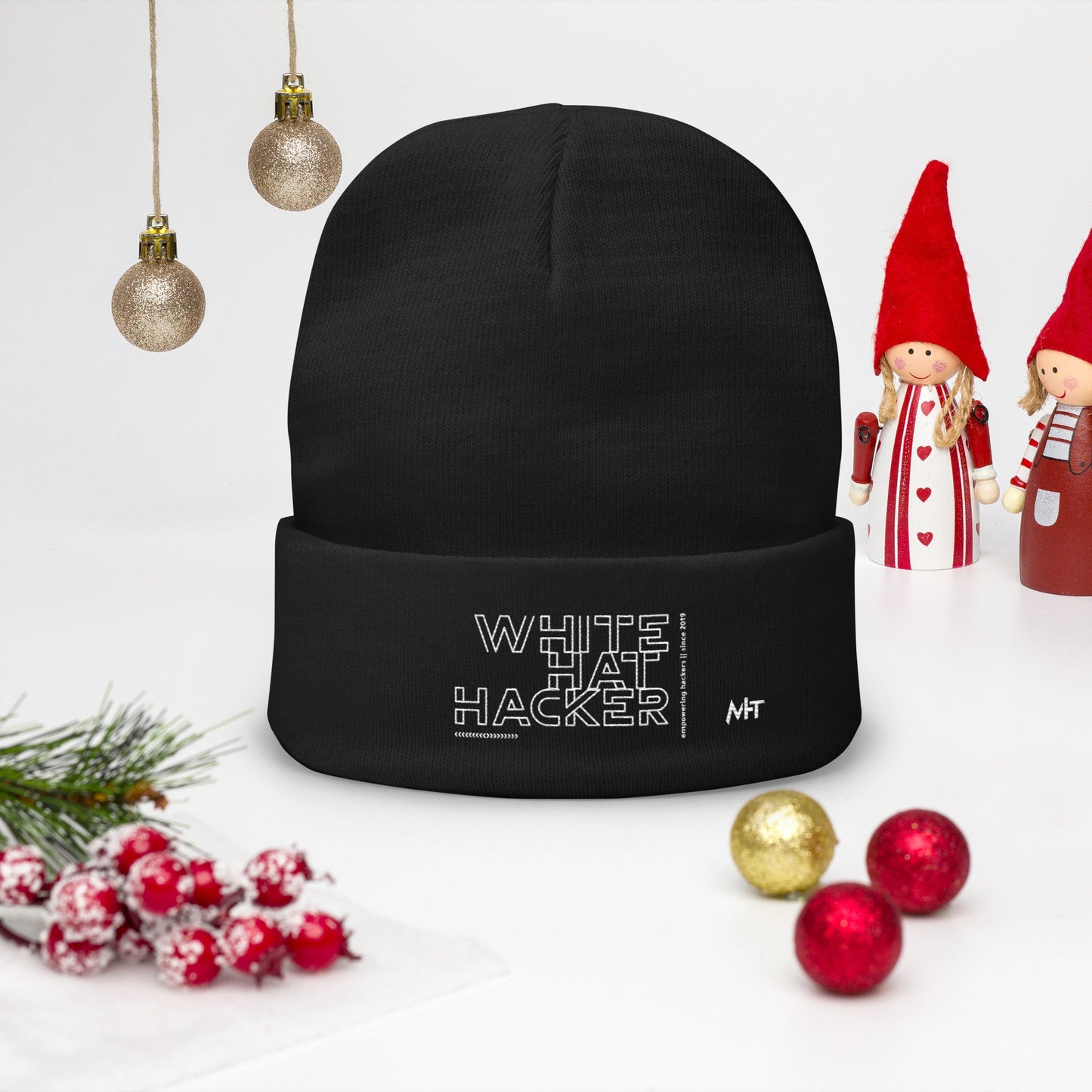White Hat Hacker - Embroidered Beanie by DarkByteGear
