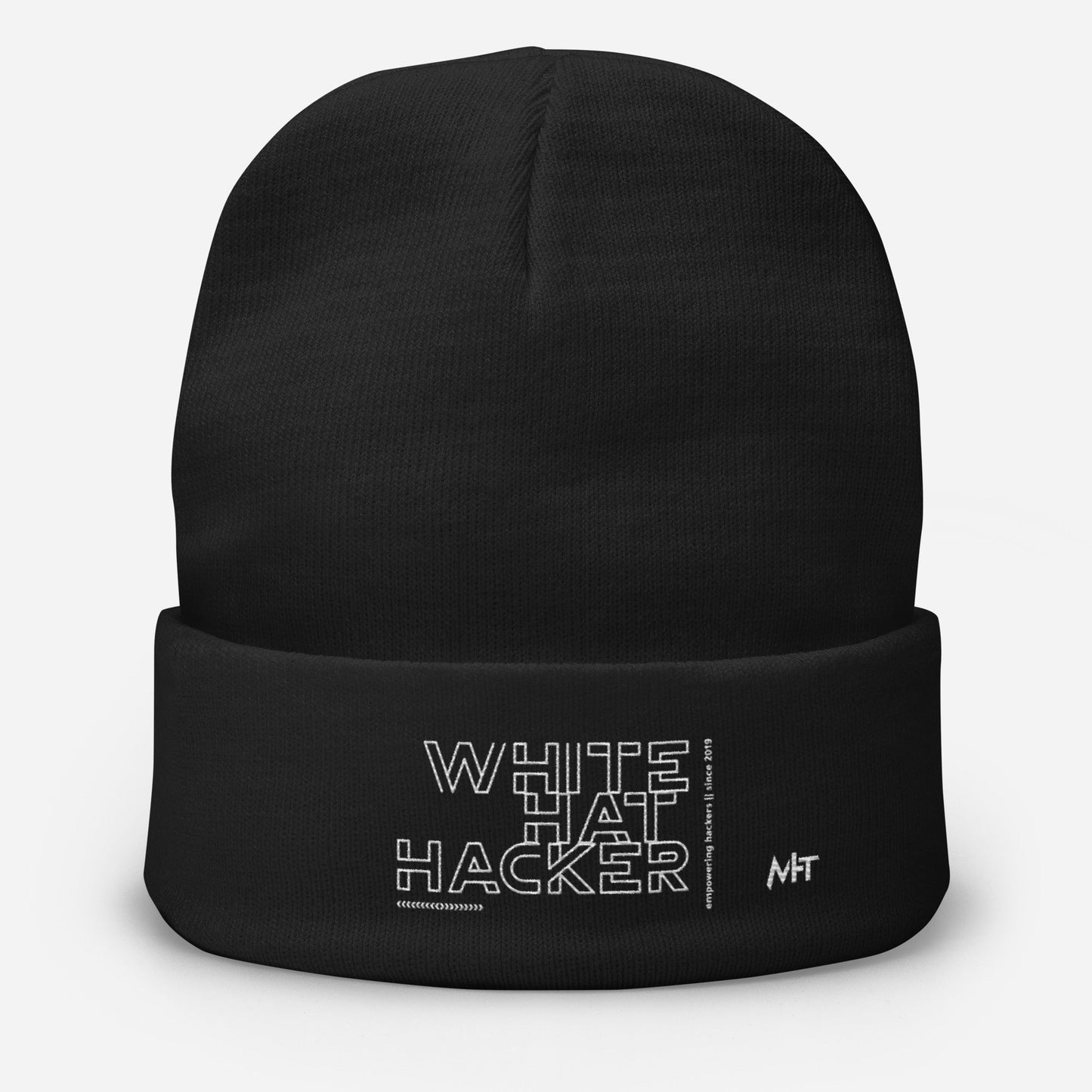 White Hat Hacker - Embroidered Beanie by DarkByteGear
