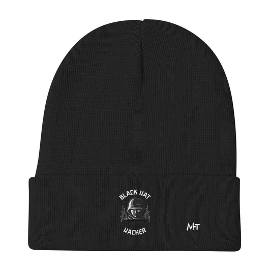 Black Hat Hacker - Embroidered Beanie by DarkByteGear